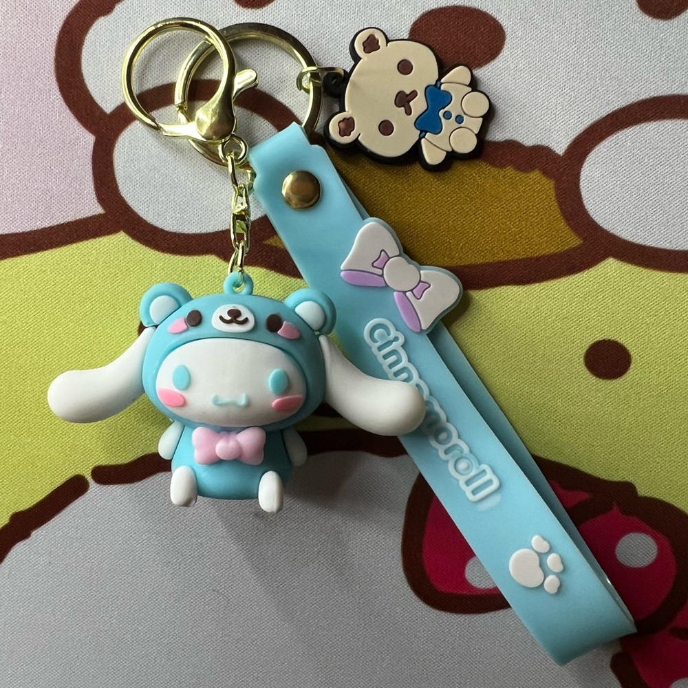 Cinnamoroll Teddy Bear keychain